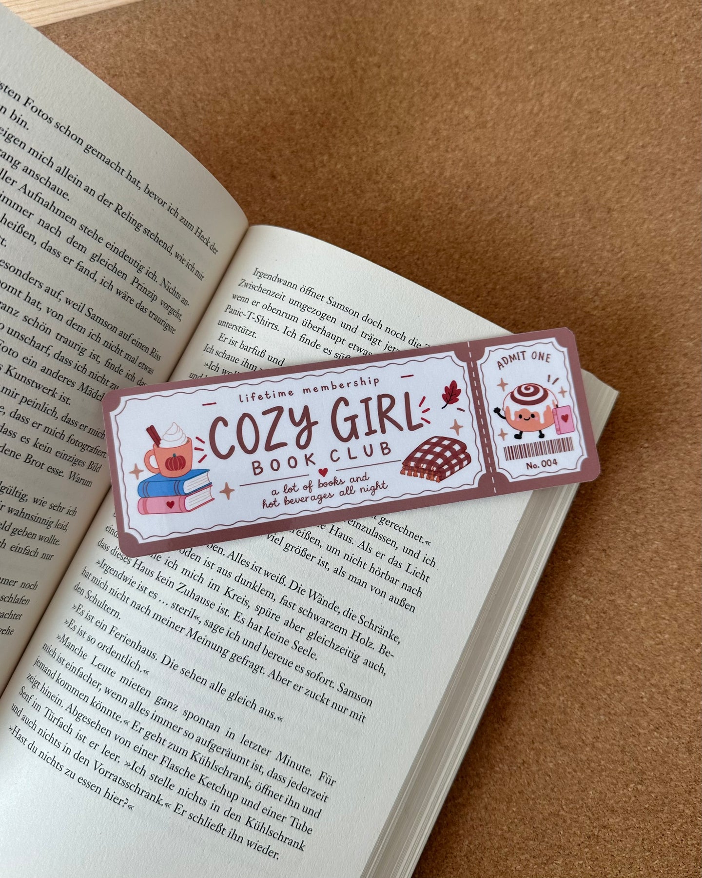 Cozy Girl Bookclub Lesezeichen